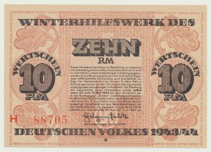 Winterhilfe für die deutsche Bevölkerung, 10 Mark 1943-44