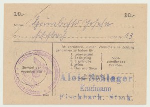 Aide hivernale à la population allemande, 10 marques 1943-44