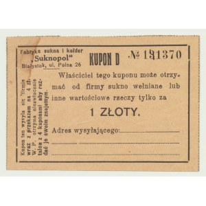 PRL, 1 zloty Bialystok, Suknopol