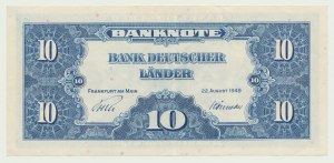 Německo (SRN), 10 značek 1949, sér. R...Q, vzácný