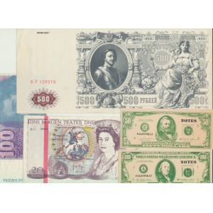 Set of 5pcs reproduction and fancy bills