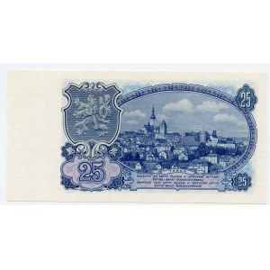 Tchécoslovaquie, 25 couronnes 1953