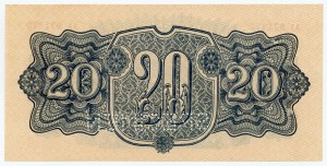 Tchécoslovaquie, 20 couronnes 1944, MODÈLE