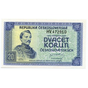 Tschechoslowakei, 20 Kronen (1945)