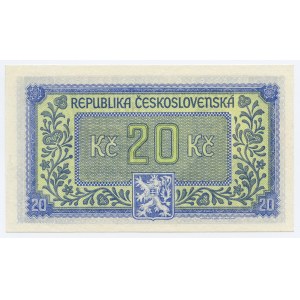 Tchécoslovaquie, 20 couronnes (1945)