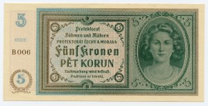 Protektorat von Böhmen und Mähren, 5 Kronen (1940)