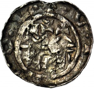 Ladislao I Herman 1081-1102, denario di Cracovia, legenda completa al dritto