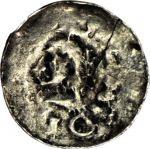 Ladislao I Herman 1081-1102, denario di Cracovia, testa piccola
