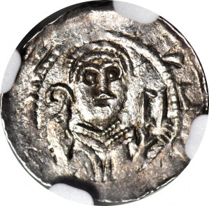 RRR-, Ladislao II l'Esule 1138-1146, Denario, PALAZZO SCHEMATICO A TERRA