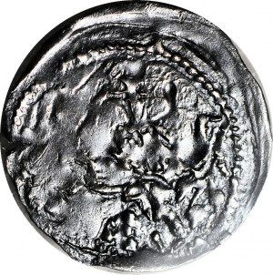 RR-, Casimiro I Kujawski (1211-1267), Denar 1236-1248, Principe a cavallo