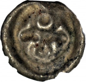 R-, Mściwój II 1266-1294, Danzica, Brakteat, testa di toro