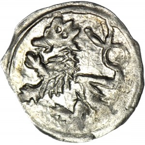 Silesia, George of Podebrad 1454-1462, Halerz no date, Lion/Eagle, mint, R5, long and thin eagle feathers