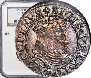 Sigismund I the Old, Penny 1531, Torun, beautiful