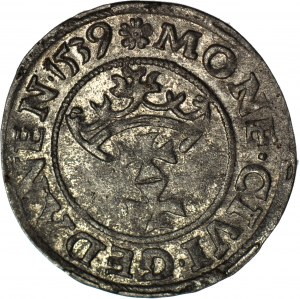 R-. Sigismond Ier le Vieux, Shelly 1539 Rosette de Gdańsk, R3.