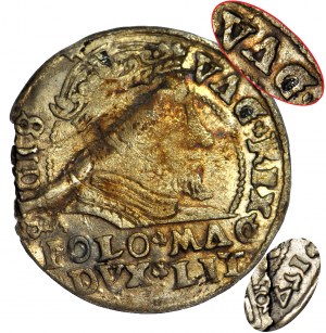 RRR-, Sigismondo II Augusto, centesimo 1546, Vilnius, data nel bordo, errore VAG! (invece di AVG), unico esemplare conosciuto!