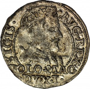 R-, Sigismond II Auguste, sou polonais 1568, Tykocin, frappé