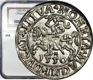 Sigismondo II Augusto, Mezzo centesimo 1550, Vilnius, coniato