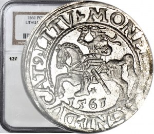 Sigismond II Auguste, demi-penny 1561, Vilnius, frappé