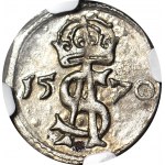 Sigismund II Augustus, Dwudenar 1570 Vilnius, minted
