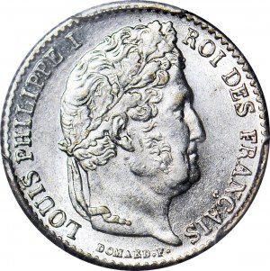 Francia, Luigi Filippo I, 1/4 di franco 1831 H, La Rochelle