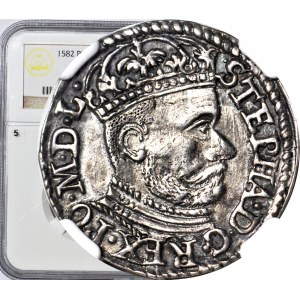 R-, Stefan Batory, Trojak 1582, Olkusz, STEPHA, beautiful