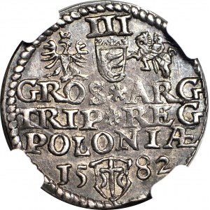 R-, Stefan Batory, Trojak 1582, Olkusz, STEPHA, beautiful