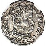 Stefan Batory, Trojak 1583, Olkusz, large head, ID under date, beautiful