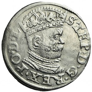 Stefan Batory, Trojak 1586, Riga, testa piccola, bello