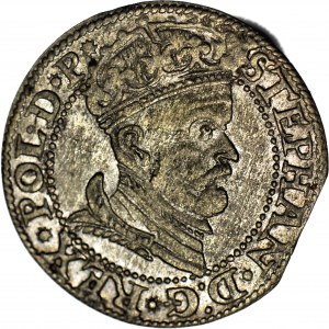 Stefan Batory, penny 1578, Gdansk, hviezdy v legende, R2