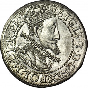 R-, Sigismondo III Vasa, Ort 1615, Danzica, scudo gotico, coniato