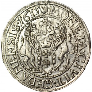 R-, Zygmunt III Waza, Ort 1615, Gdańsk, tarcza gotycka, menniczy