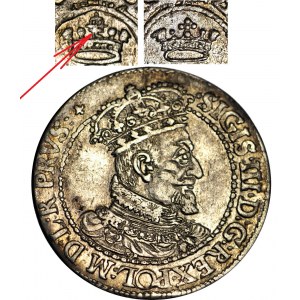 RRR-, Sigismondo III Vasa, Ort 1618, Danzica, CROCE FIRMATA, molto rara