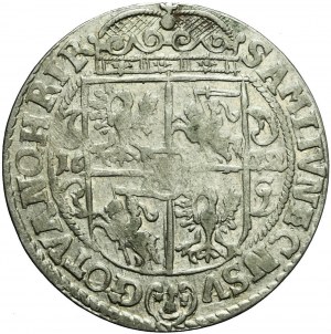 Sigismondo III Vasa, Ort Bydgoszcz 1622, stemma aperto di Sas, molto raro