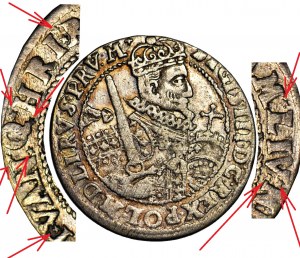 RR-, Sigismund III Vasa, Ort 1623, Bydgoszcz, STERNE ALS VERBINDUNGSZEICHEN