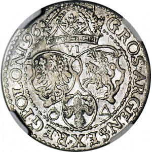 R-, Zygmunt III Waza, Szóstak 1596, Malbork, duża głowa