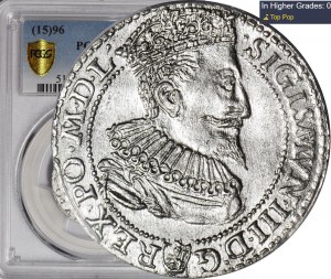 Sigismond III Vasa, Sixpence 1596, Malbork, exquis