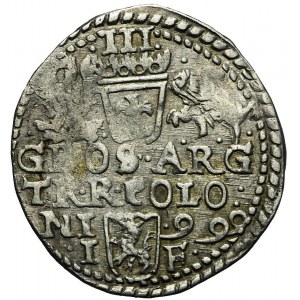 RR-, Zygmunt III Waza, Trojak Olkusz, 999, błąd w dacie