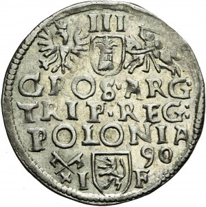 Sigismond III Vasa, Trojak 1590 IF, Poznań, plus rare