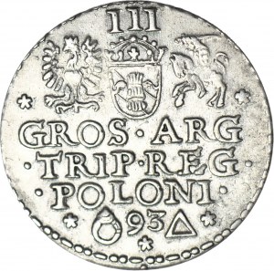 Sigismond III Vasa, Trojak 1593, Malbork, frappé