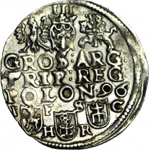 Zygmunt III Waza, Trojak 1596 Bydgoszcz, piękny