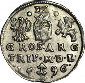 Žigmund III Vaza, Trojak 1596, Vilnius, erb Pruska, krásny