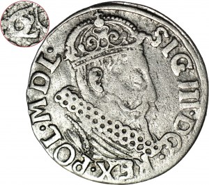 RRR-, Sigismondo III Vasa, Trojak 1621, Cracovia, punzone datato 1221/1621, non elencato