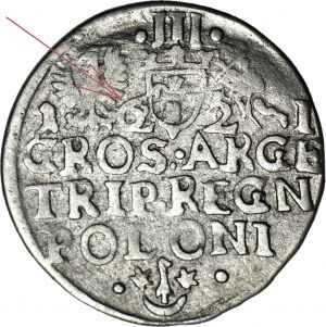 RRR-, Sigismondo III Vasa, Trojak 1621, Cracovia, punzone datato 1221/1621, non elencato