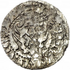 RRR-, Zygmunt III Waza, Szeląg 1617, Ryga, skrócona data 17, bardzo rzadki, R5