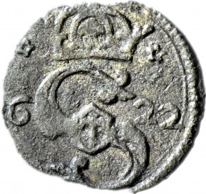 RRR-, Sigismond III Vasa, Denier 1622, Cracovie, date complète, R7