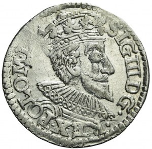 R, Žigmund III Vaza, Trojak 1593, Olkusz, rošt vľavo, vzácne
