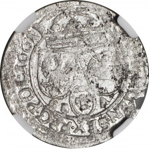 RRR-, Jan Kazimierz, Szóstak 1661 GBA Lwów, BRAK NOMINAŁU, R8