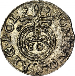 R-, Johannes II. Kasimir, Halbspur 1661, Posen, 60 in Apfel, selten