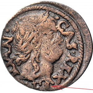 RRR-, Jan Kazimierz, Szeląg litewski 1660, Ujazdów, odwrócone B w TLB, R7
