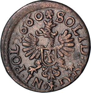 Jan Kazimierz, Crown jewel 1660, Cracow, exceptionally correctly minted